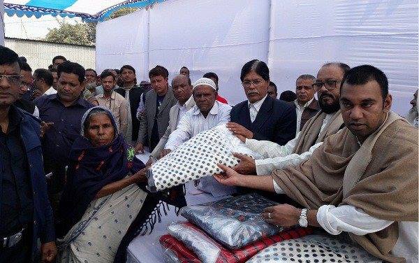 Winter clothing distribution for families in Sirajganj