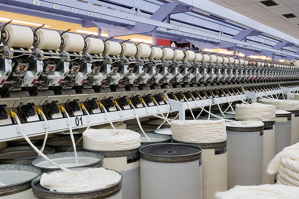 Industrial spinning mill building